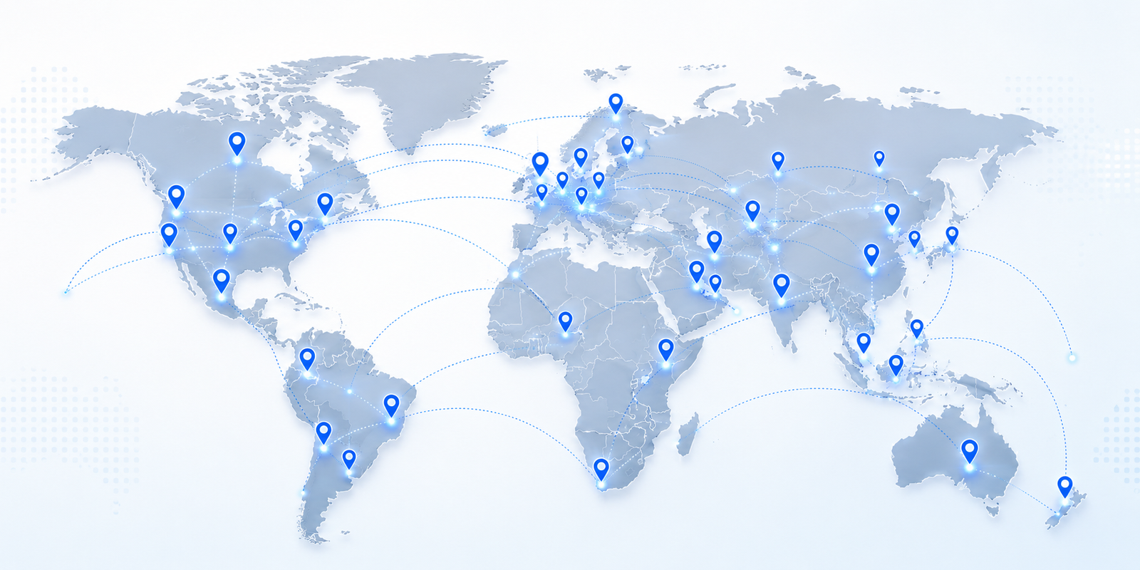 World map showing LeakGuard's global client distribution