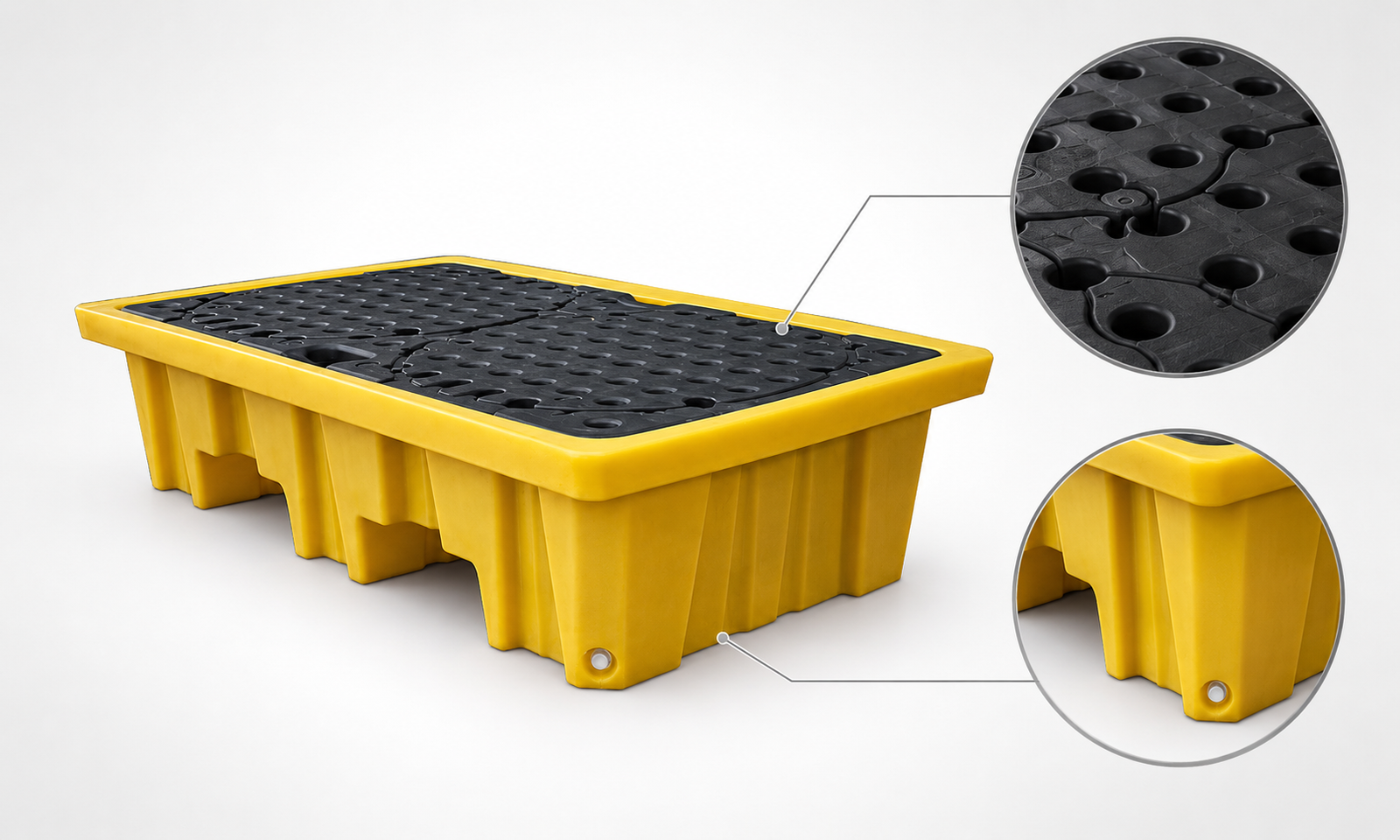 Drum Spill Pallets -- single and double drum containment solutions