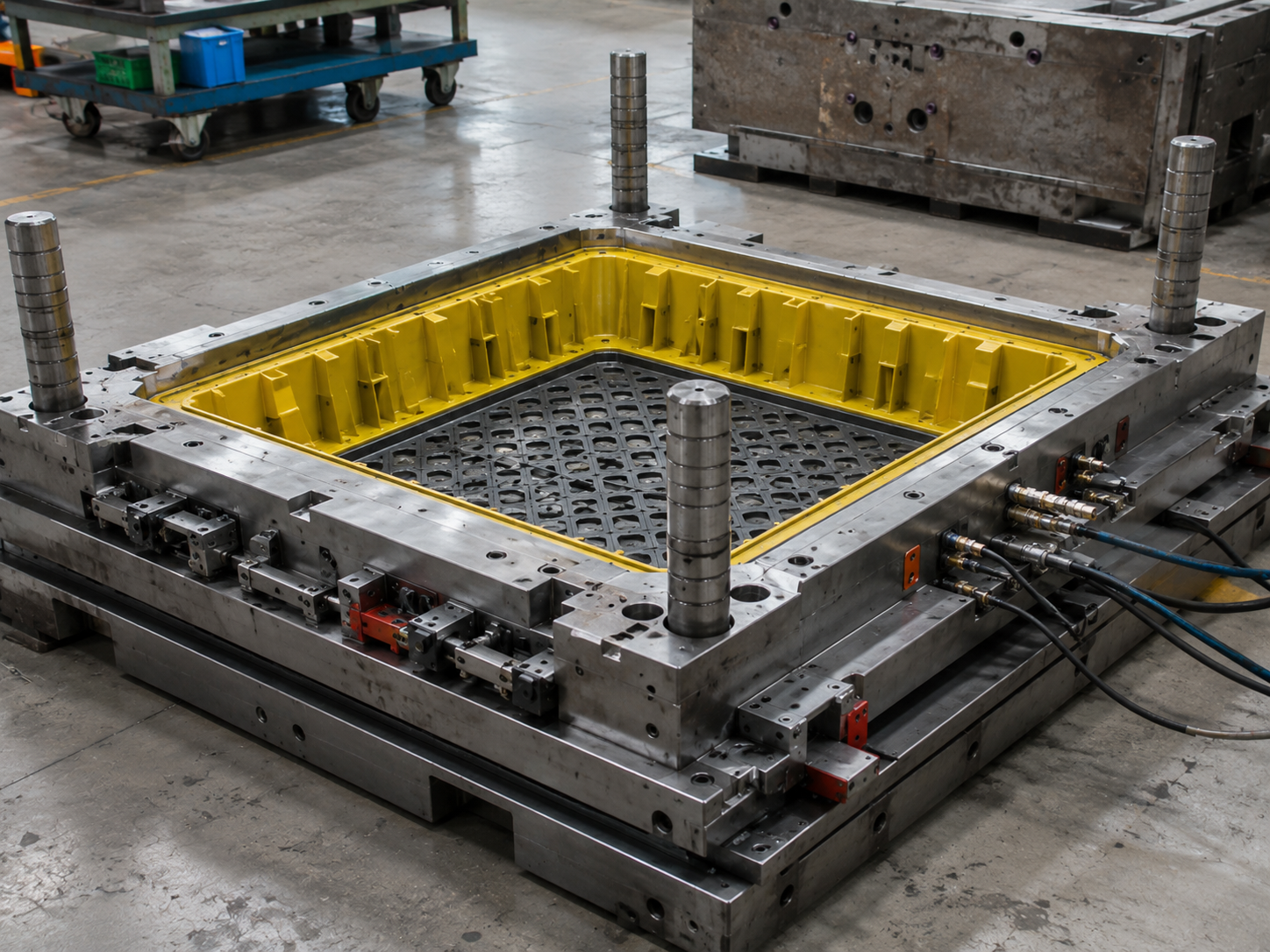 Portable HDPE spill berms and containment pools for vehicle maintenance and field operations